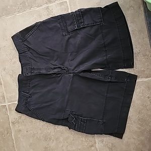 Men's black cargo shorts